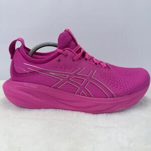 ASICS GEL-Nimbus 25 Running Shoes Pink Rave Pure Silver Womens Size 12
